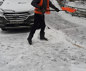 Коммунальщики Старого Крюкова выполняли регламент зимней уборки территории