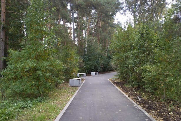 После завершения строительства ФОКа в девятом микрорайоне  на территорию 18 квартала Крюковского лесопарка можно будет попасть по двум дорожкам