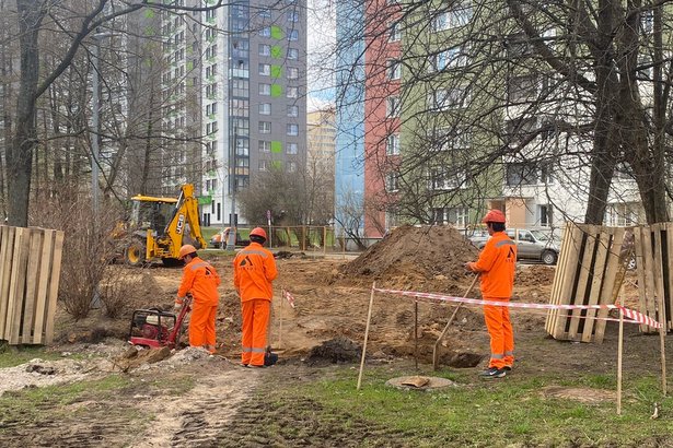 В Старом Крюково выполняется дополнительное благоустройство дворов