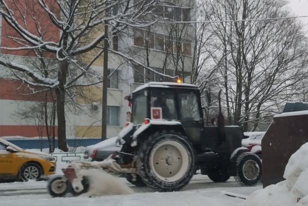 Коммунальщики района Старое Крюково продолжают уборку снега