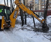 В Старом Крюково продолжаются работы по зачистке территории от снега и наледи